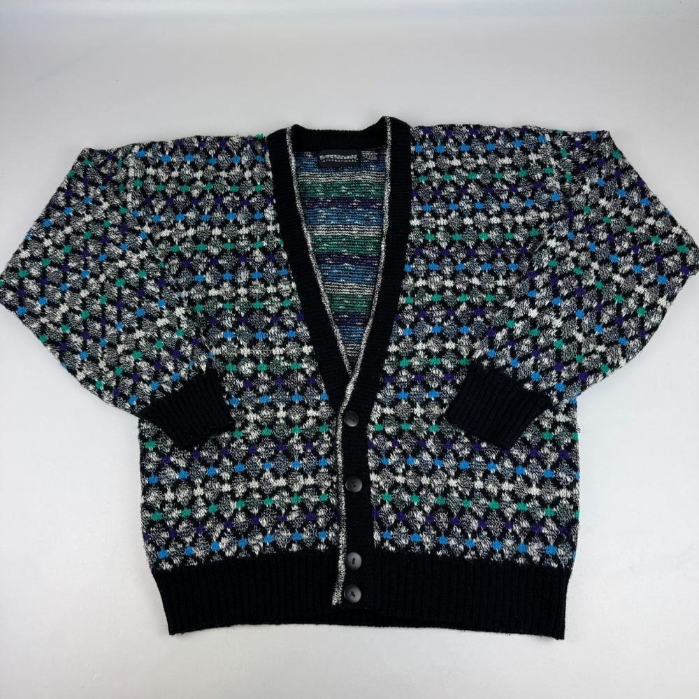 Vintage Expressions International Mens Size XL Sweater Grandpa Cardigan *Read